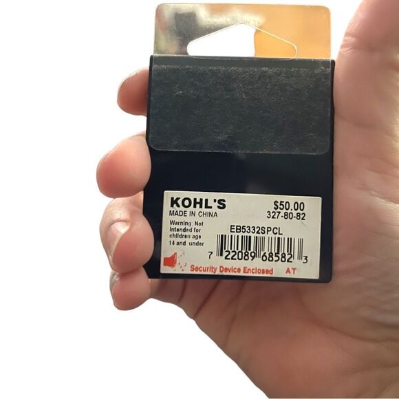 Brilliance Swarovski Crystals 3 Bead Silver Plated Post Earrings - NWT - Picture 2 of 4